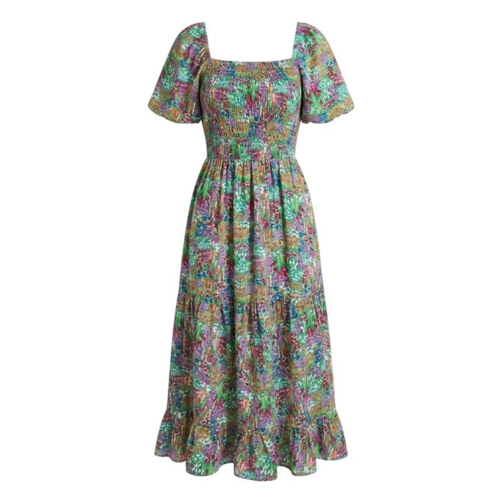 AX Paris Womens/Ladies Garden Polyester Frill Hem Summer Midi Dress / Multicolor